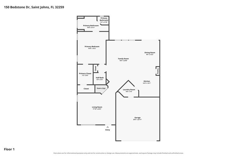 3,260/Mo, 150 Bedstone Dr Saint Johns, FL 32259 Floor Plan View
