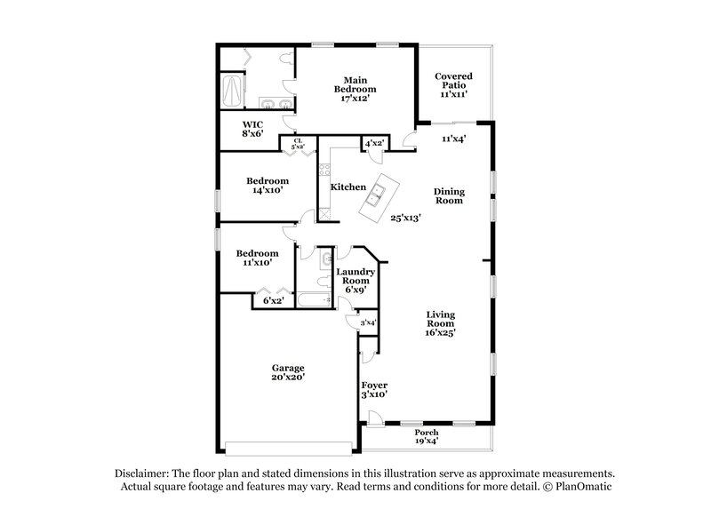 1,880/Mo, 3954 Great Falls Loop Middleburg, FL 32068 Floor Plan View