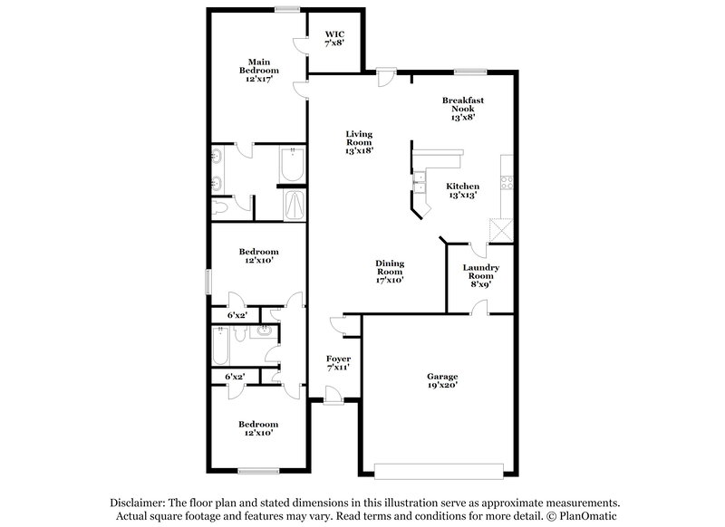 1,820/Mo, 6273 Rolling Tree Ct Jacksonville, FL 32222 Floor Plan View