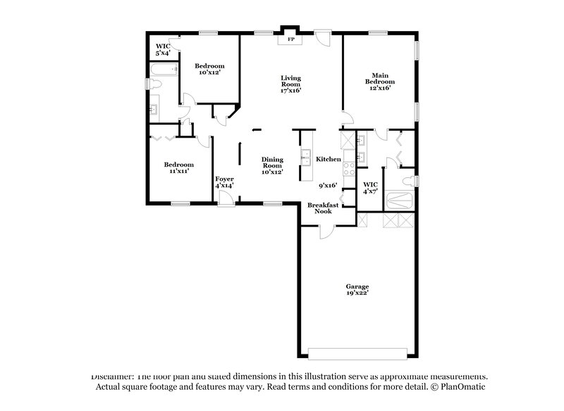 2,540/Mo, 1840 Farm Way Middleburg, FL 32068 Floor Plan View