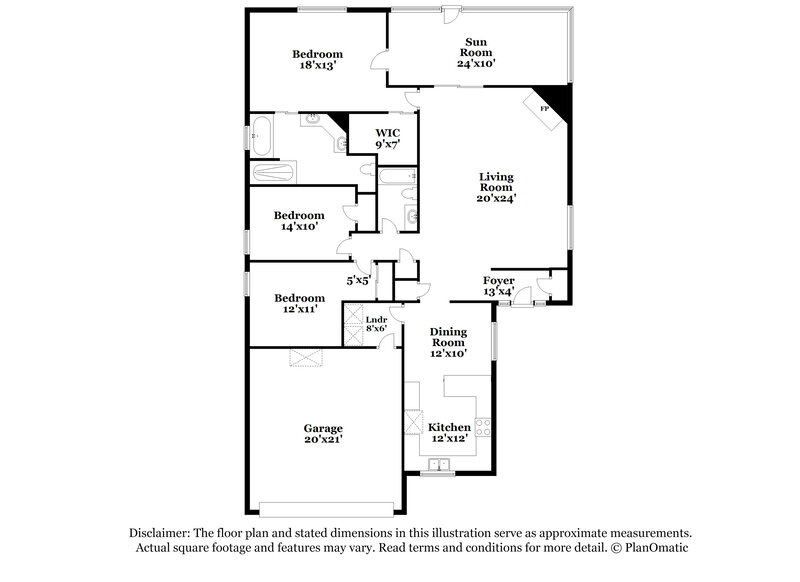 2,185/Mo, 6065 Winding Bridge Dr Jacksonville, FL 32277 Floor Plan View