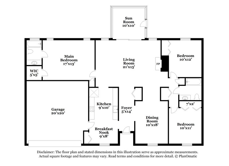 2,060/Mo, 4324 Pilgrim Way Jacksonville, FL 32257 Floorplan View