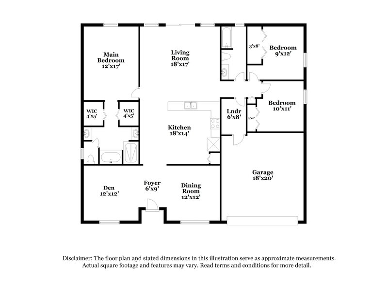 1,940/Mo, 10161 Meadow Pointe Dr Jacksonville, FL 32221 Floorplan View