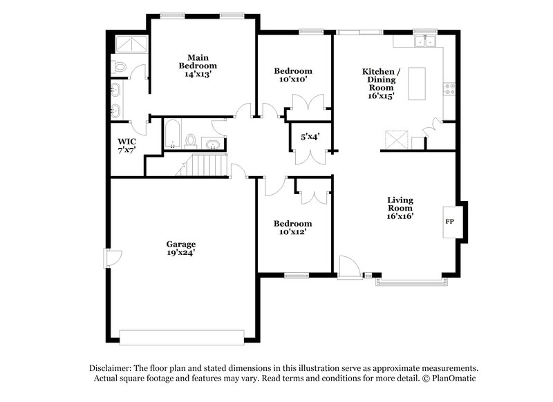 1,845/Mo, 7451 Overland Dr Belton, MO 64012 Floor Plan View