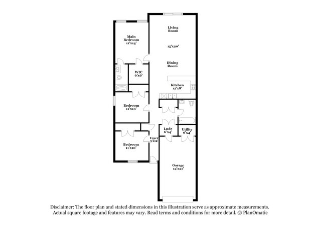 1,425/Mo, 7410 Maybrook Dr Belton, MO 64012 Floor Plan View