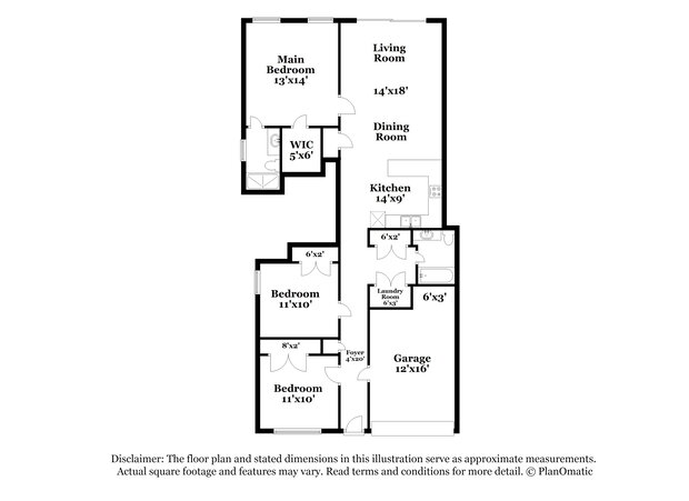 1,425/Mo, 7450 Maybrook Dr Belton, MO 64012 Floor Plan View
