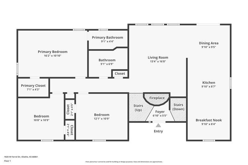 2,340/Mo, 1825 W Ferrel Dr Olathe, KS 66061 Floorplan View