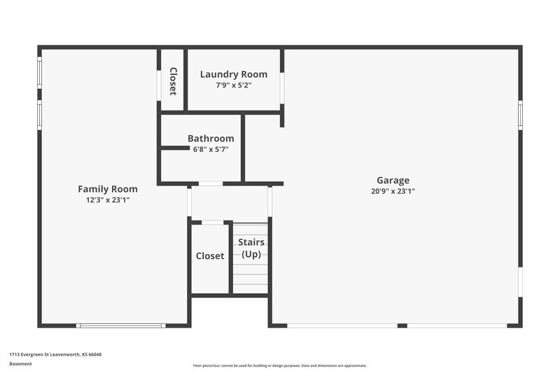 1,725/Mo, 1713 Evergreen St Leavenworth, KS 66048 Floor Plan View 2