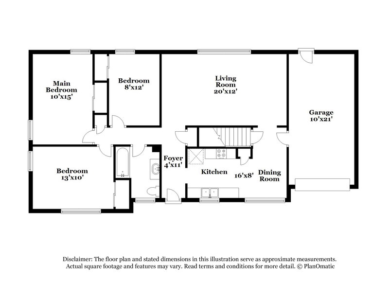 1,525/Mo, 6506 Farrow Ave Kansas City, KS 66104 Floor Plan View