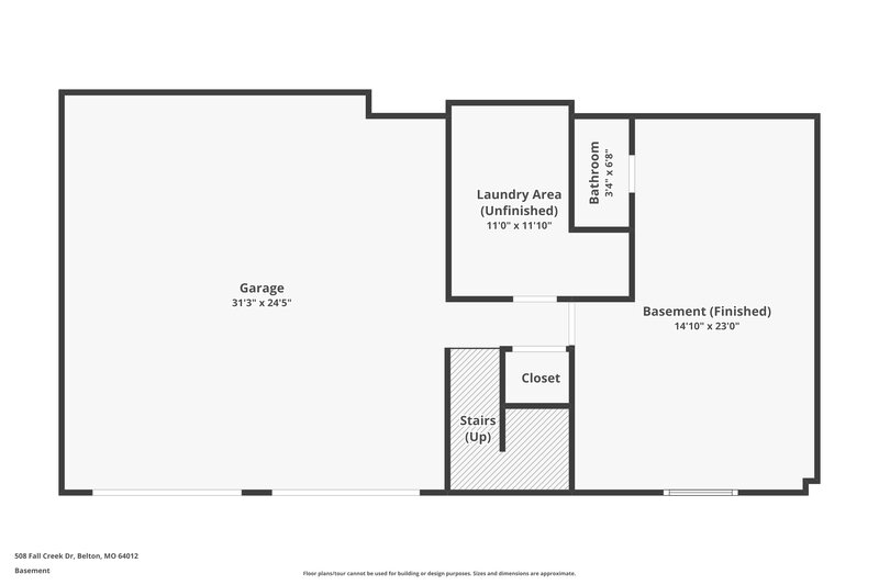 1,975/Mo, 508 Fall Creek Drive Belton, MO 64012 Floor Plan View