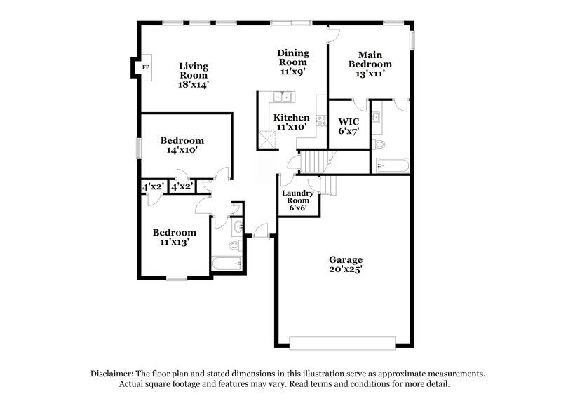 1,890/Mo, 512 Hibiscus Dr Belton, MO 64012 Floor Plan View