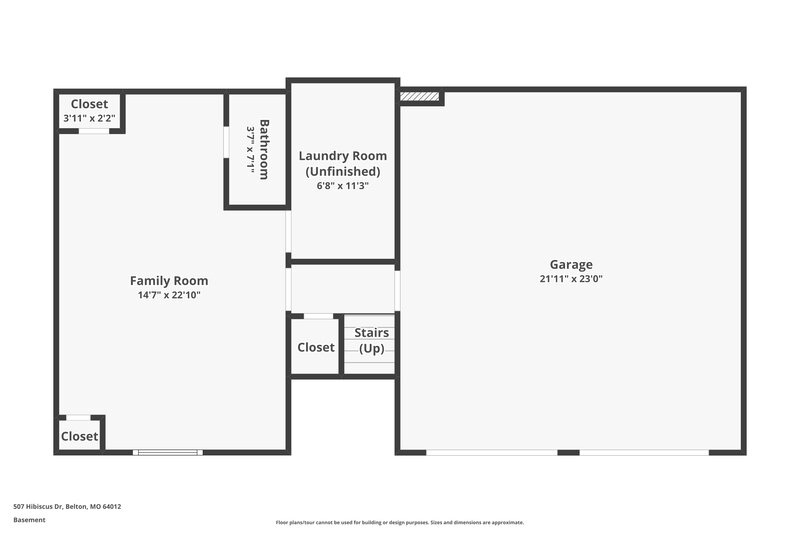 1,850/Mo, 507 Hibiscus Dr Belton, MO 64012 Floorplan View 2