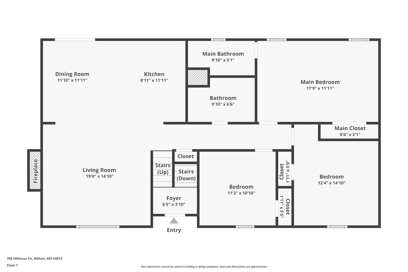 2,320/Mo, 705 Hibiscus CR Belton, MO 64012 Floor Plan View 2