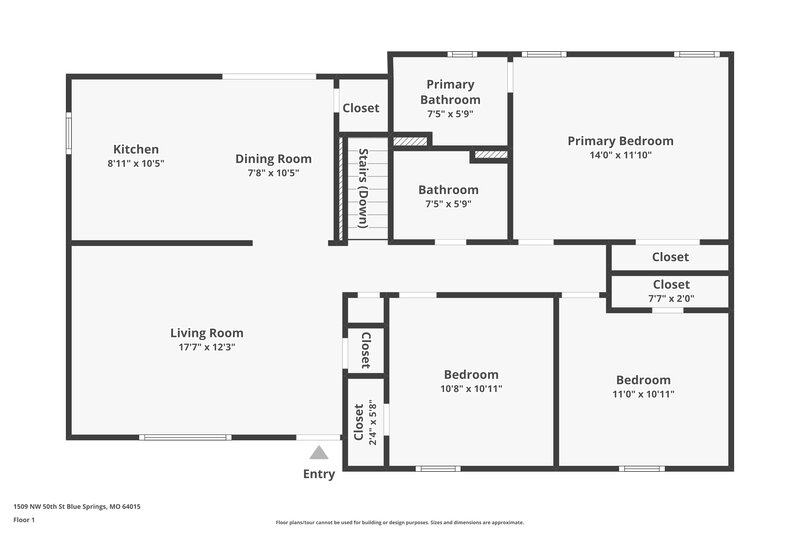 1,995/Mo, 1509 NW 50th St Blue Springs, MO 64015 Floor Plan View 2
