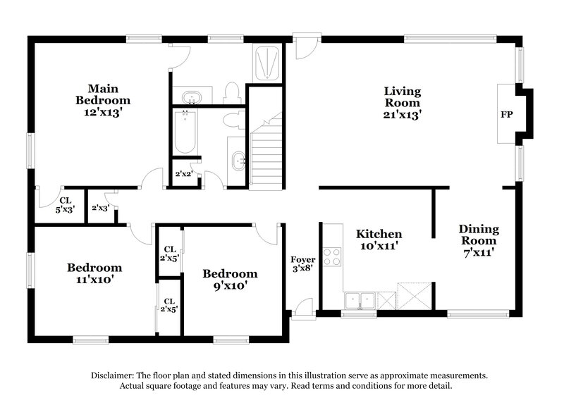 1,785/Mo, 7502 E 132nd Terrace Grandview, MO 64030 Floor Plan View