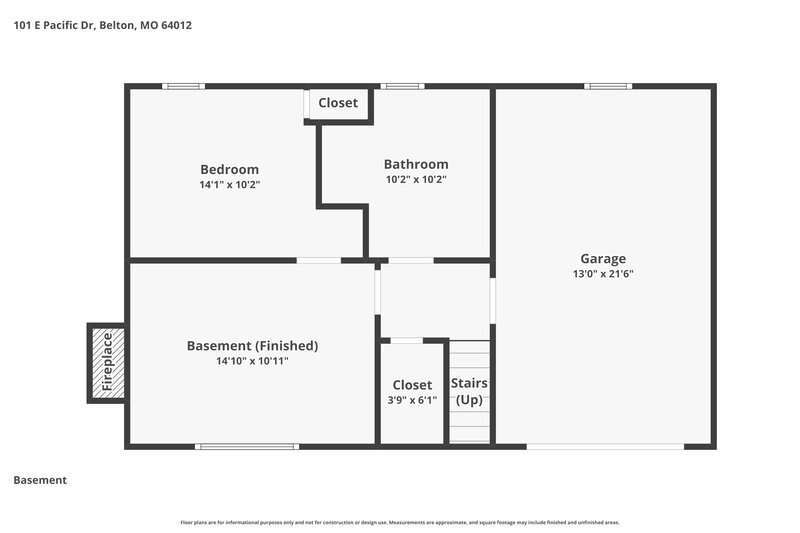 1,760/Mo, 101 E Pacific Dr Belton, MO 64012 Floor Plan View