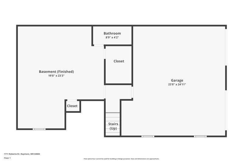 1,755/Mo, 1711 Roberta Dr Raymore, MO 64083 Floor Plan View 2
