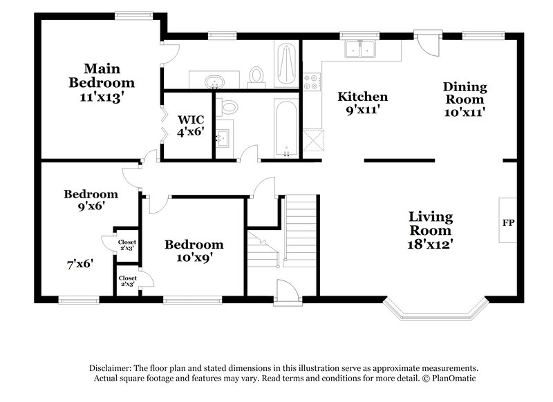 1,675/Mo, 15509 Ann Ave Belton, MO 64012 Floor Plan View