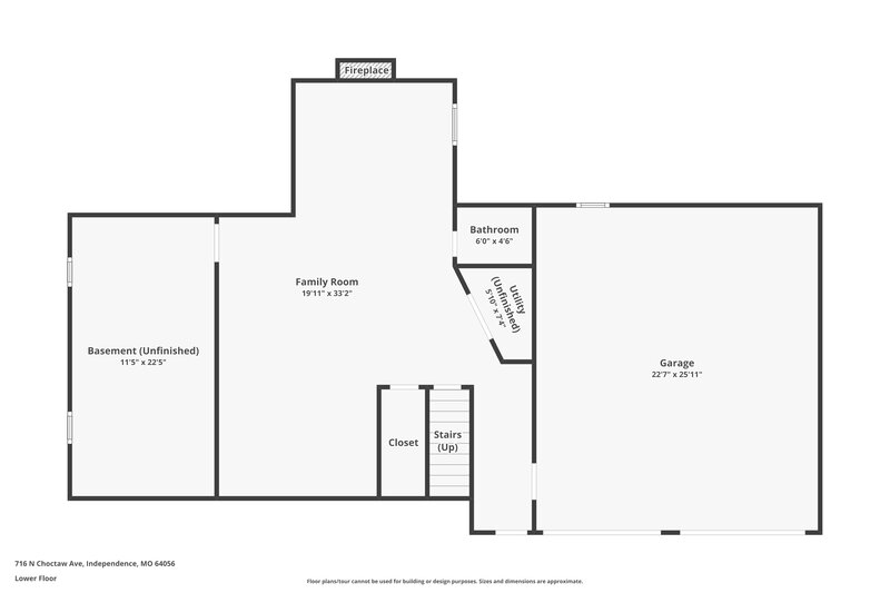 1,825/Mo, 716 N Choctaw Ave Independence, MO 64056 Floor Plan View 2