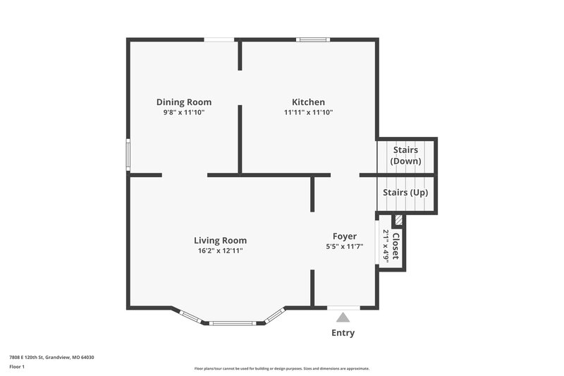 1,670/Mo, 7808 E 120th St Grandview, MO 64030 Floor Plan View 3