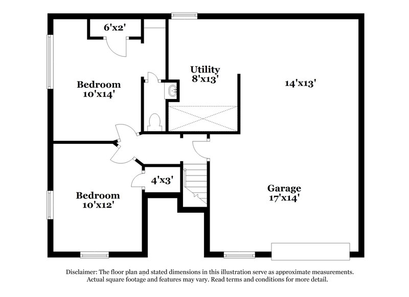 1,480/Mo, 8636 E 97th Terrace Kansas City, MO 64134 Floor Plan View