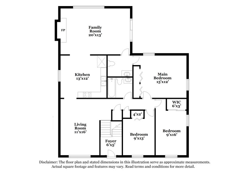 1,480/Mo, 8636 E 97th Terrace Kansas City, MO 64134 Floor Plan View 2
