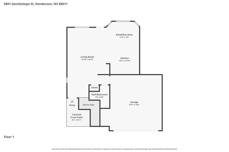 1,975/Mo, 5891 Gentleslope St Henderson, NV 89011 Floor Plan View
