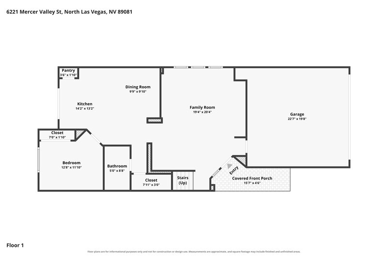 2,060/Mo, 6221 Mercer Valley St North Las Vegas, NV 89081 Floor Plan View