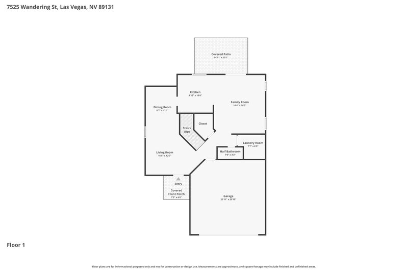 2,240/Mo, 7525 Wandering St Las Vegas, NV 89131 Floor Plan View