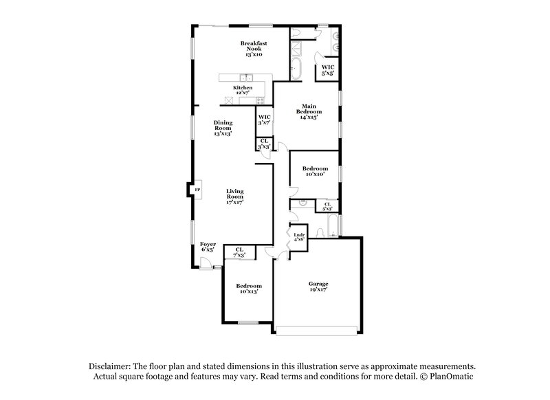 1,985/Mo, 7028 Old Village Ave Las Vegas, NV 89129 Floor Plan View