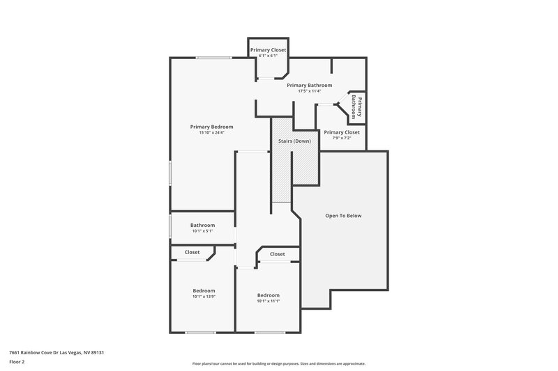 2,300/Mo, 7661 Rainbow Cove Dr Las Vegas, NV 89131 Floor Plan View 2