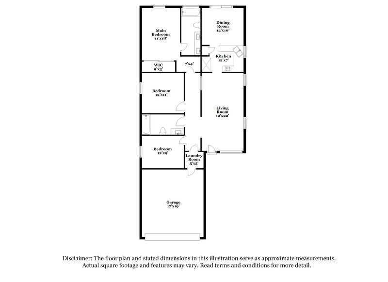 1,850/Mo, 3913 Copperhead Hills St Las Vegas, NV 89129 Floor Plan View