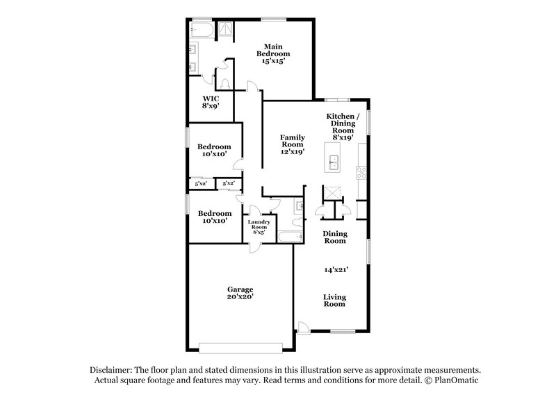 2,005/Mo, 1704 Mizzenmast Ave North Las Vegas, NV 89032 Floorplan View