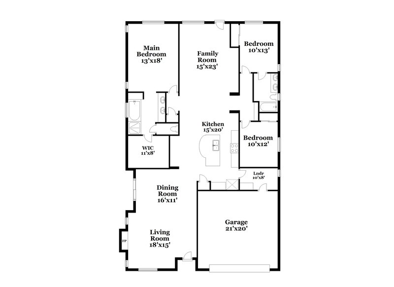 2,290/Mo, 3824 Helens Pouroff Ave North Las Vegas, NV 89085 Floor Plan View