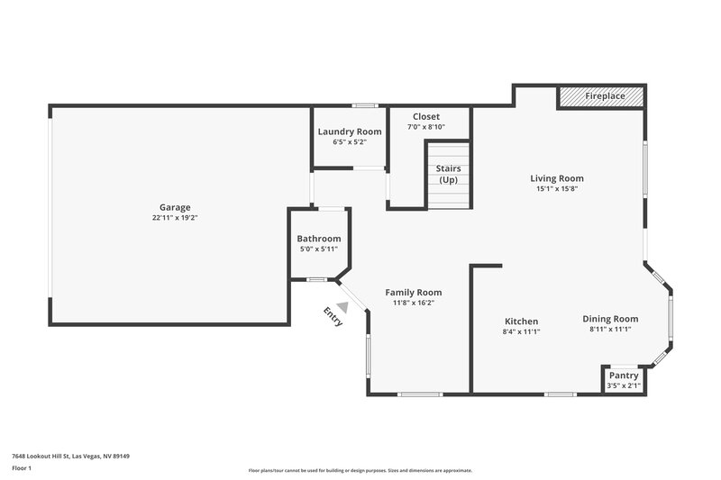 2,030/Mo, 7648 Lookout Hill St Las Vegas, NV 89149 Floor Plan View