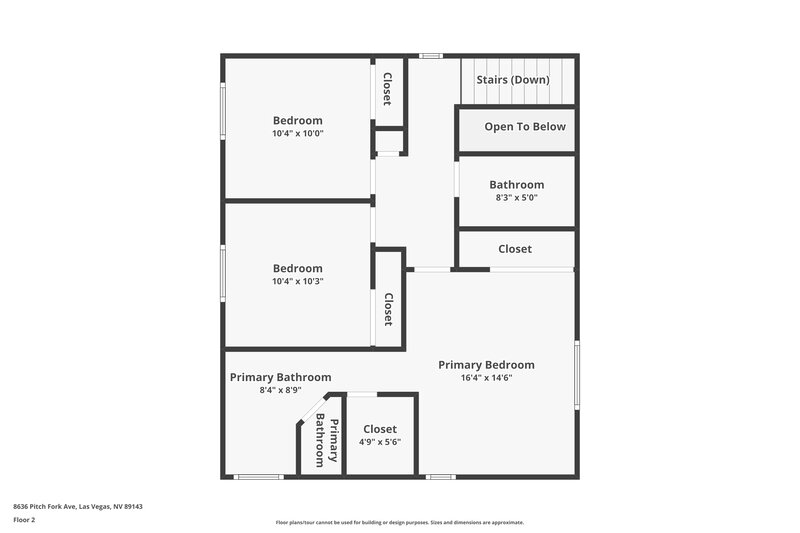 2,060/Mo, 8636 Pitch Fork Ave Las Vegas, NV 89143 Floor Plan View 2