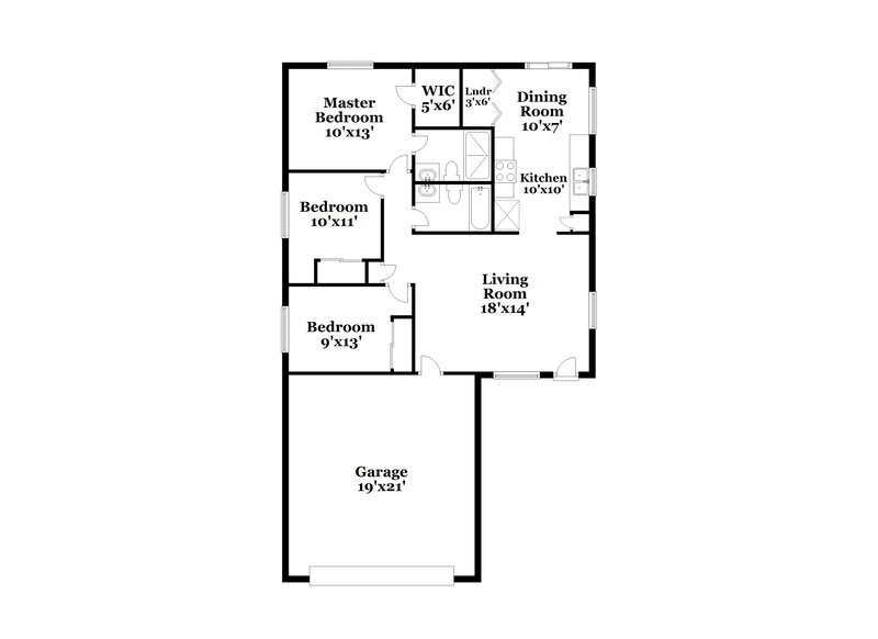 1,940/Mo, 4829 Peaceful Pond Ave Las Vegas, NV 89131 Floor Plan View