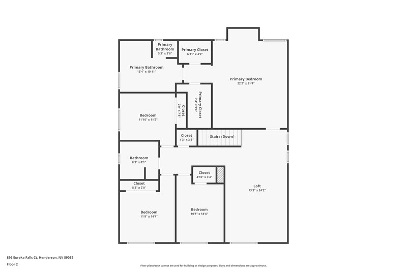 2,705/Mo, 896 Eureka Falls Ct Henderson, NV 89052 Floor Plan View 2