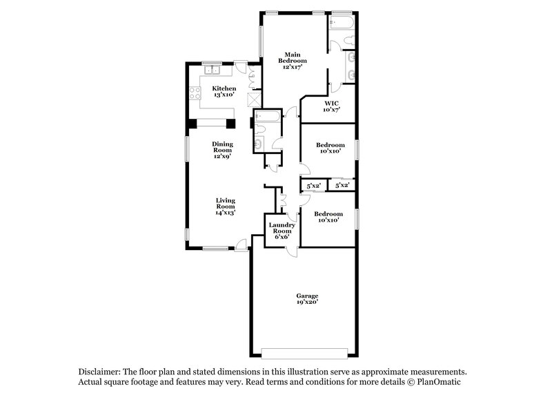 1,875/Mo, 1011 Rocky Stone Ave North Las Vegas, NV 89081 Floor Plan View