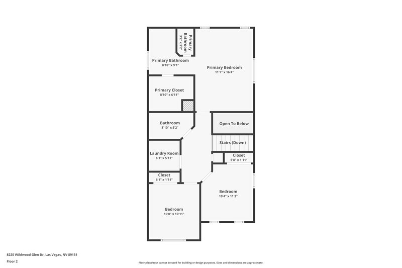 1,755/Mo, 8225 Wildwood Glen Dr Las Vegas, NV 89131 Floor Plan View 2