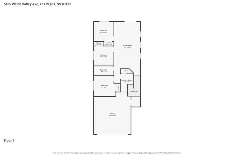 2,265/Mo, 5405 Welch Valley Ave Las Vegas, NV 89131 Floorplan View