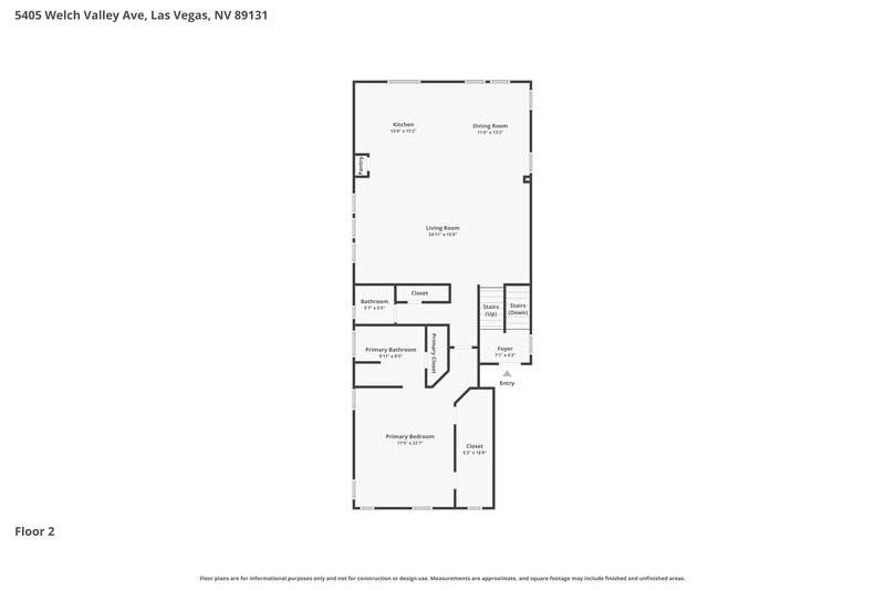 2,265/Mo, 5405 Welch Valley Ave Las Vegas, NV 89131 Floorplan View 2