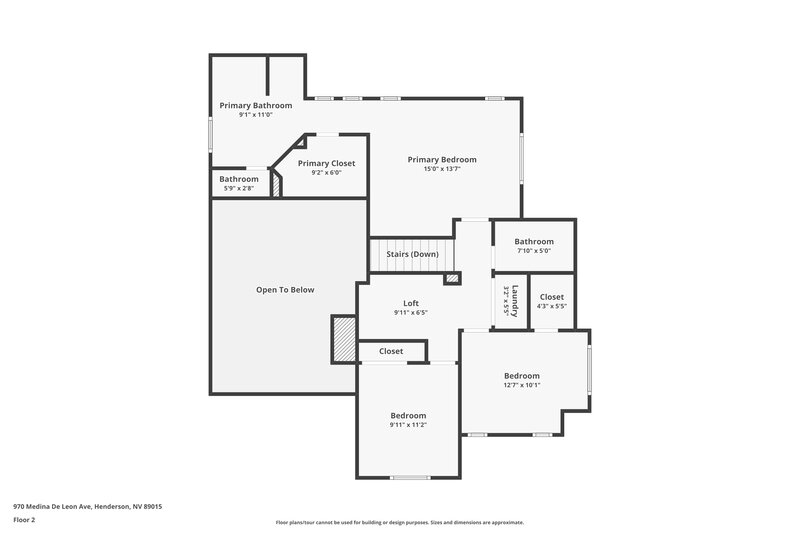 2,245/Mo, 970 Medina de Leon Ave Henderson, NV 89015 Floor Plan View