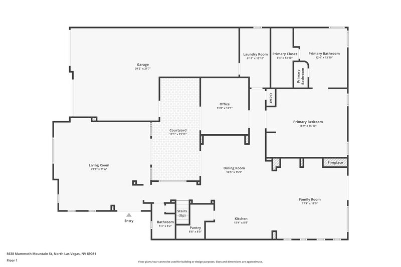 3,950/Mo, 5638 Mammoth Mountain St North Las Vegas, NV 89081 Floor Plan View