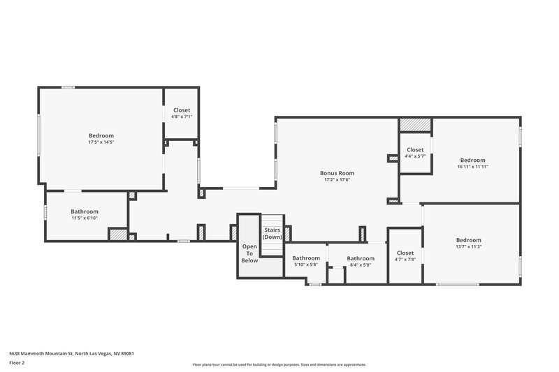3,950/Mo, 5638 Mammoth Mountain St North Las Vegas, NV 89081 Floor Plan View 2