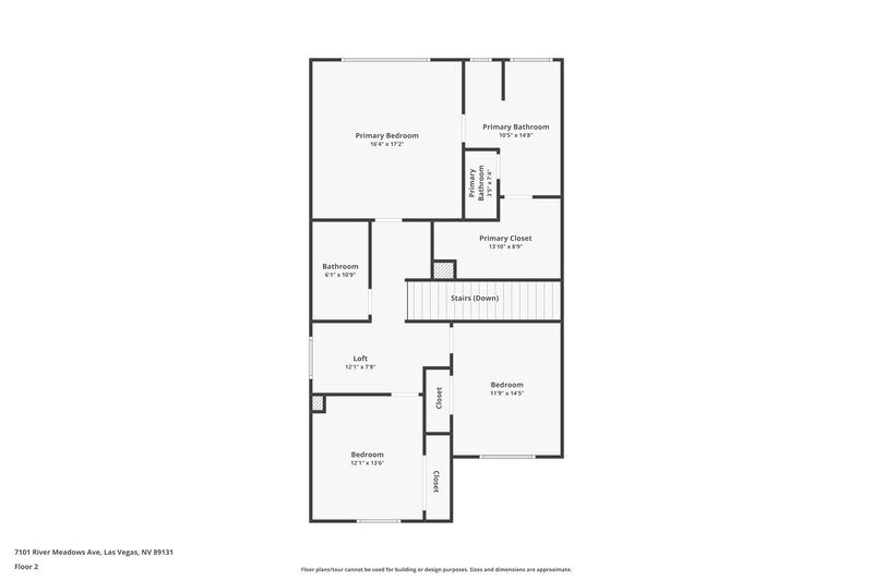 1,795/Mo, 7101 River Meadows Ave Las Vegas, NV 89131 Floor Plan View 2