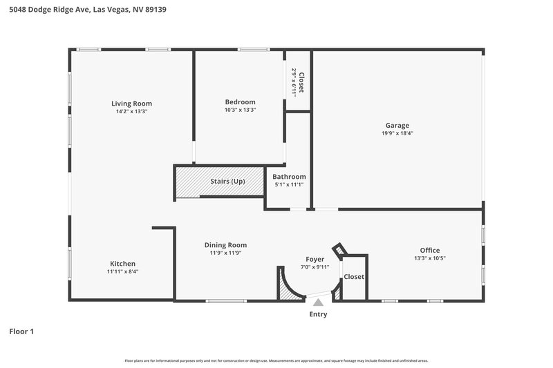 2,785/Mo, 5048 Dodge Ridge Ave Las Vegas, NV 89139 Floor Plan View