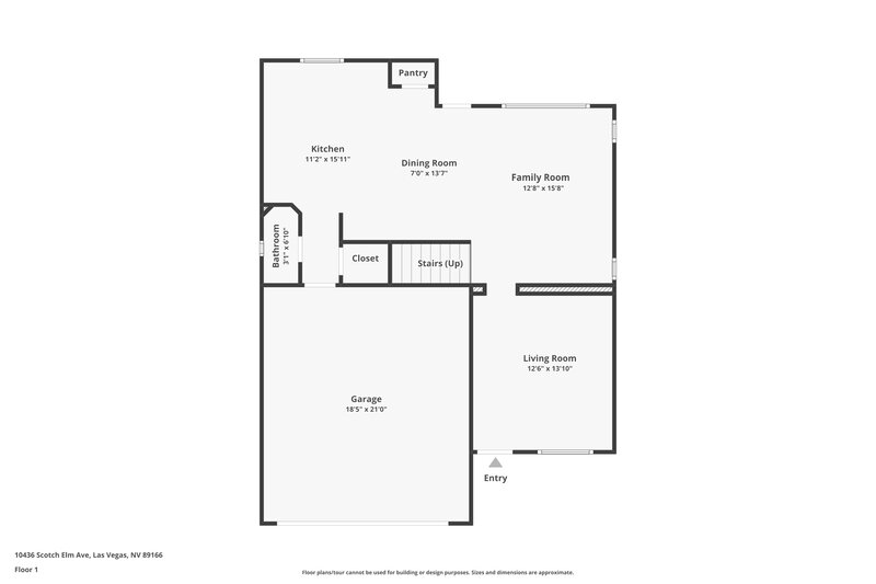 2,025/Mo, 10436 Scotch Elm Ave Las Vegas, NV 89166 Floorplan View