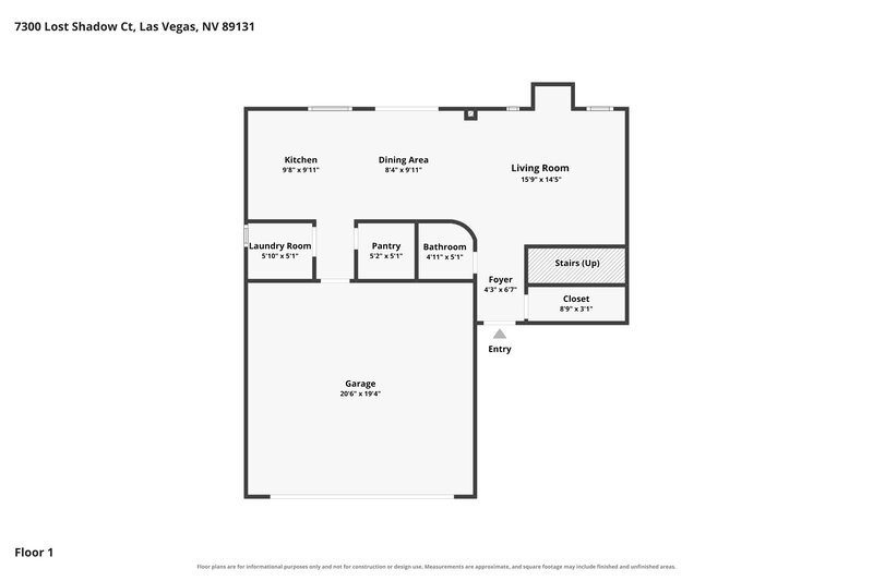 1,920/Mo, 7300 Lost Shadow Ct Las Vegas, NV 89131 Floor Plan View