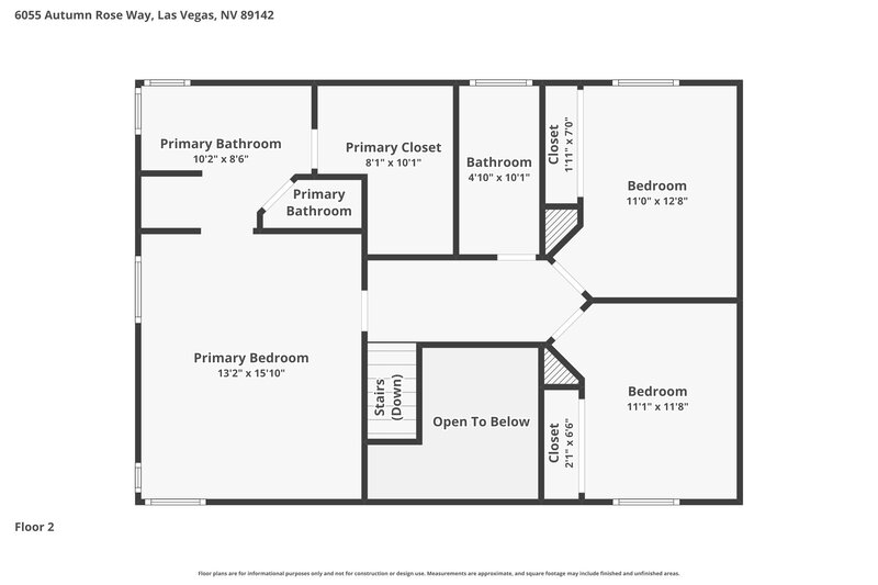 2,175/Mo, 6055 Autumn Rose Way Las Vegas, NV 89142 Floor Plan View